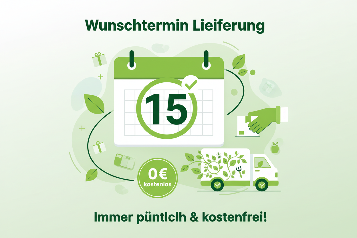 Wunschliefertermin bis zu 3 Monate kostenlos reservieren