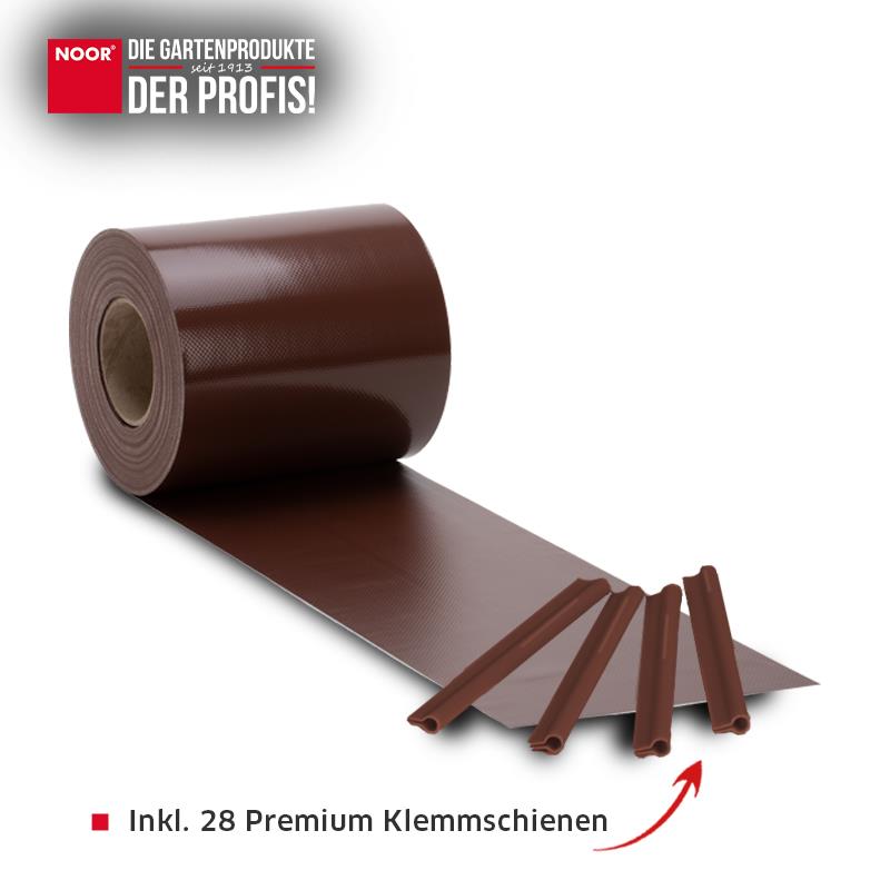 Sichtschutzstreifen PVC Zaunblende - 19 cm x 35 m - Garten-On.de