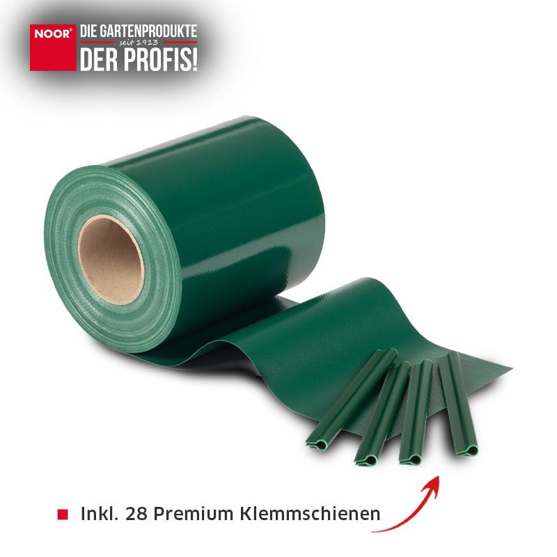 Sichtschutzstreifen PVC Zaunblende - 19 cm x 35 m - Garten-On.de