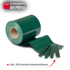 Sichtschutzstreifen PVC Zaunblende - 19 cm x 35 m - Garten-On.de