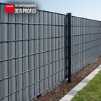 Sichtschutzstreifen PVC Zaunblende - 19 cm x 35 m - Garten-On.de