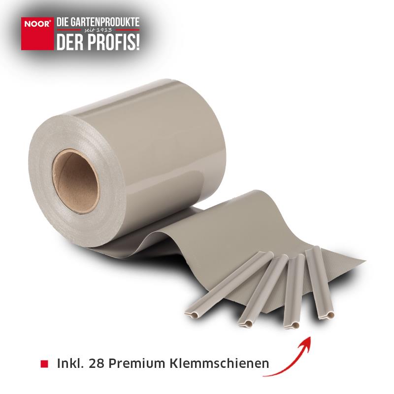 Sichtschutzstreifen PVC Zaunblende - 19 cm x 35 m - Garten-On.de