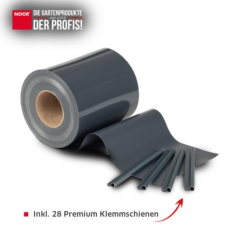 Sichtschutzstreifen PVC Zaunblende - 19 cm x 35 m - Garten-On.de