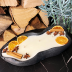 Handgemachte Betonduftkerze "Wave: Grey or Black" Bio Sojawachs mit Vanilla Toffee Duft - Betondekoration - Betonaccessoires oder Betondeko für Zuhause - Garten-On.de