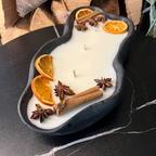 Handgemachte Betonduftkerze "Wave: Grey or Black" Bio Sojawachs mit Vanilla Toffee Duft - Betondekoration - Betonaccessoires oder Betondeko für Zuhause - Garten-On.de