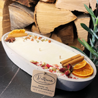 Handgemachte Betonduftkerze "Grey-Ship" Bio Sojawachs mit Vanilla Toffee Duft. Beton Deko Interior Design - Garten-On.de