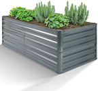 Hochbeet Metall 180x90x59, Gartenbeet aus verzinktem Stahl, wetterfest & rostfrei, Rechteckiges ohne Boden-Garten-On.de