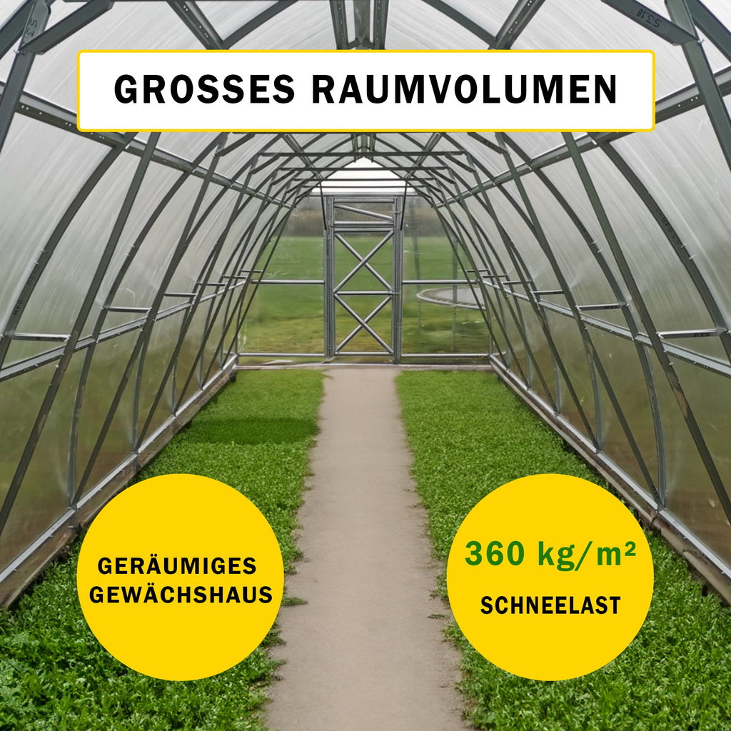 Gewächshaus Stahlrahmen