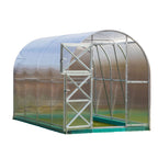 Gewächshaus GARTENJÄGER2, 2x4 m, verzinkter Stahlrahmen, 2 Drehtüren mit Fenstern, max. Schneelast 240 kg/m²