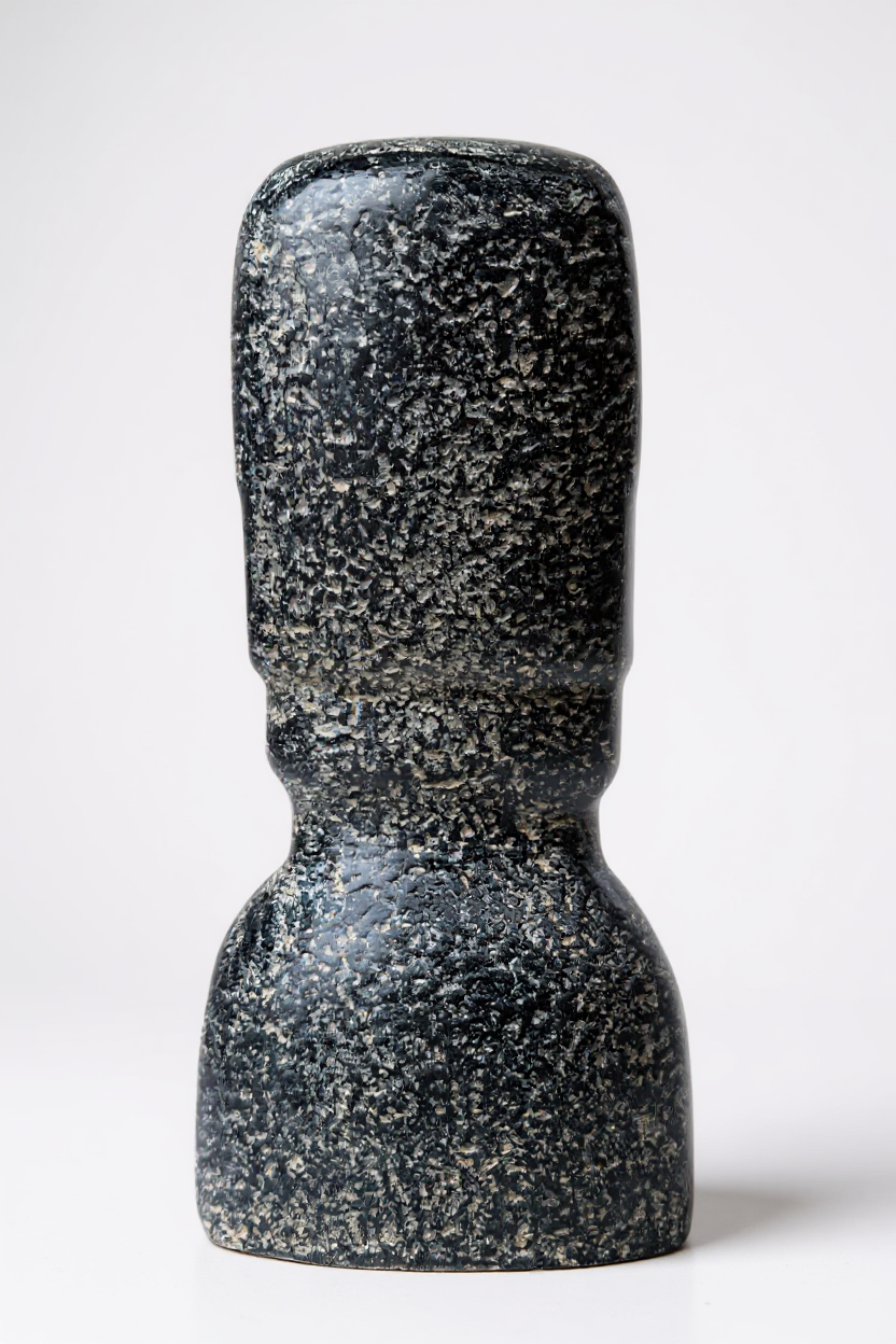 Moai Kopf Statue - Garten Deko Skulptur - Wetterfest - Rapa-Nui Osterinsel-Figur aus Glasfaserbeton Grau - 40x20x15 cm - Garten-On.de