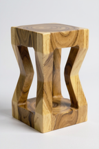 Holz Beistelltisch - Holzhocker Couchtisch Ablagetisch - Handgefertigt - Massives Suarholz - 50x28x28 cm - Garten-On.de
