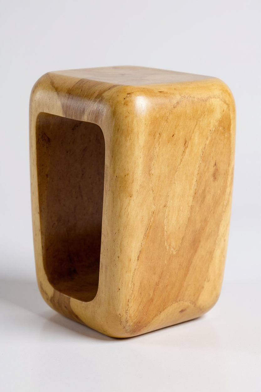 Holzhocker - Beistelltisch Couchtisch - Handgefertigter Hocker aus massivem Suarholz- 50x30x40 cm - Garten-On.de