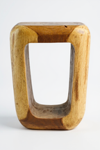 Holzhocker - Beistelltisch Couchtisch - Handgefertigter Hocker aus massivem Suarholz- 50x30x40 cm - Garten-On.de