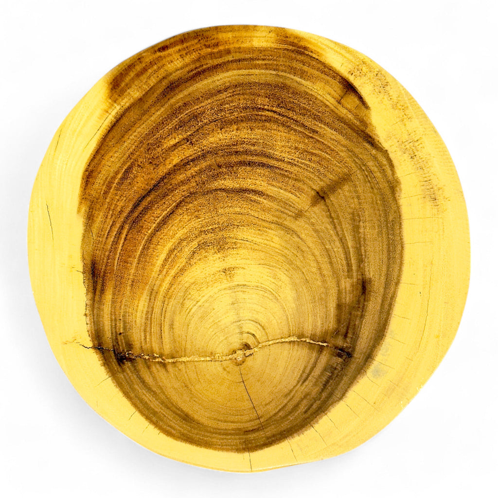 Holz Beistelltisch - Hocker, Nachttisch, Pflanzenhocker, Ablagetisch - Rundes Naturdesign mit organischer Form – Massiv aus Teakholz – 40x34x34 cm - Garten-On.de