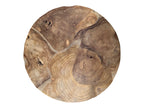 Holz Couchtisch – Beistelltisch Kaffeetisch – Mit drei Metallbeinen – Rund aus Teakholz – 60x60x43 cm - Garten-On.de