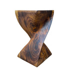 Holzhocker - Edler Beistelltisch Holz - Holz Hocker - Handgefertigter Beistelltisch aus Holz - 50x28x28cm - Garten-On.de