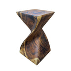 Holzhocker - Edler Beistelltisch Holz - Holz Hocker - Handgefertigter Beistelltisch aus Holz - 50x28x28cm - Garten-On.de
