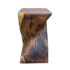 Holzhocker - Edler Beistelltisch Holz - Holz Hocker - Handgefertigter Beistelltisch aus Holz - 50x28x28cm - Garten-On.de