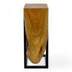 Multifunktionaler Beistelltisch - Couchtisch Ablagetisch - C-Frame – Teakholz - 50x40x20 cm - Garten-On.de