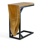 Multifunktionaler Beistelltisch - Couchtisch Ablagetisch - C-Frame – Teakholz - 50x40x20 cm - Garten-On.de