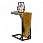 Multifunktionaler Beistelltisch - Couchtisch Ablagetisch - C-Frame – Teakholz - 50x40x20 cm - Garten-On.de