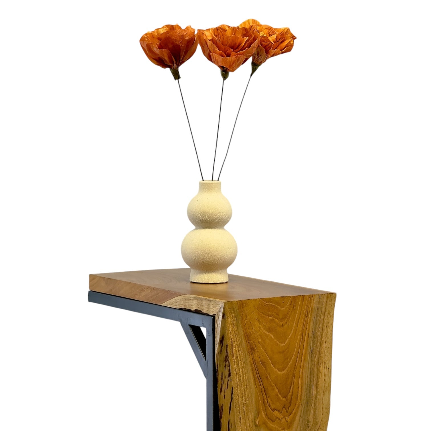 Multifunktionaler Beistelltisch - Couchtisch Ablagetisch - C-Frame – Teakholz - 50x40x20 cm - Garten-On.de