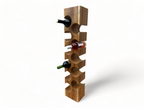Weinregal Massiv - Küchen Wohnzimmer Deko Weinhalter - Handgefertigt Edel Hochwertig - Eckig aus Suarholz - 50/70/100x19,5x14,5 cm - Garten-On.de