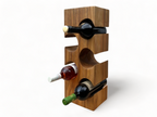 Weinregal Massiv - Küchen Wohnzimmer Deko Weinhalter - Handgefertigt Edel Hochwertig - Eckig aus Suarholz - 50/70/100x19,5x14,5 cm - Garten-On.de