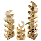 Weinregal Massiv - Küchen Wohnzimmer Deko Weinhalter - Handgefertigt Edel Hochwertig - Tannenform aus Suarholz - 30/50/70/100x27x18 cm - Garten-On.de
