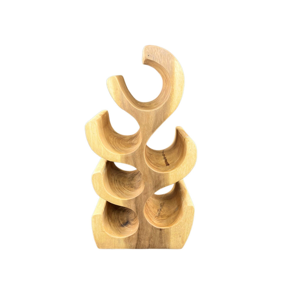 Weinregal Massiv - Küchen Wohnzimmer Deko Weinhalter - Handgefertigt Edel Hochwertig - Tannenform aus Suarholz - 30/50/70/100x27x18 cm - Garten-On.de