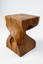 Holzhocker - Beistelltisch Blumenhocker Ablagetisch - Unikat Handgefertigt  - Gedreht aus massivem Samanholz - 45x30x30 cm - Garten-On.de