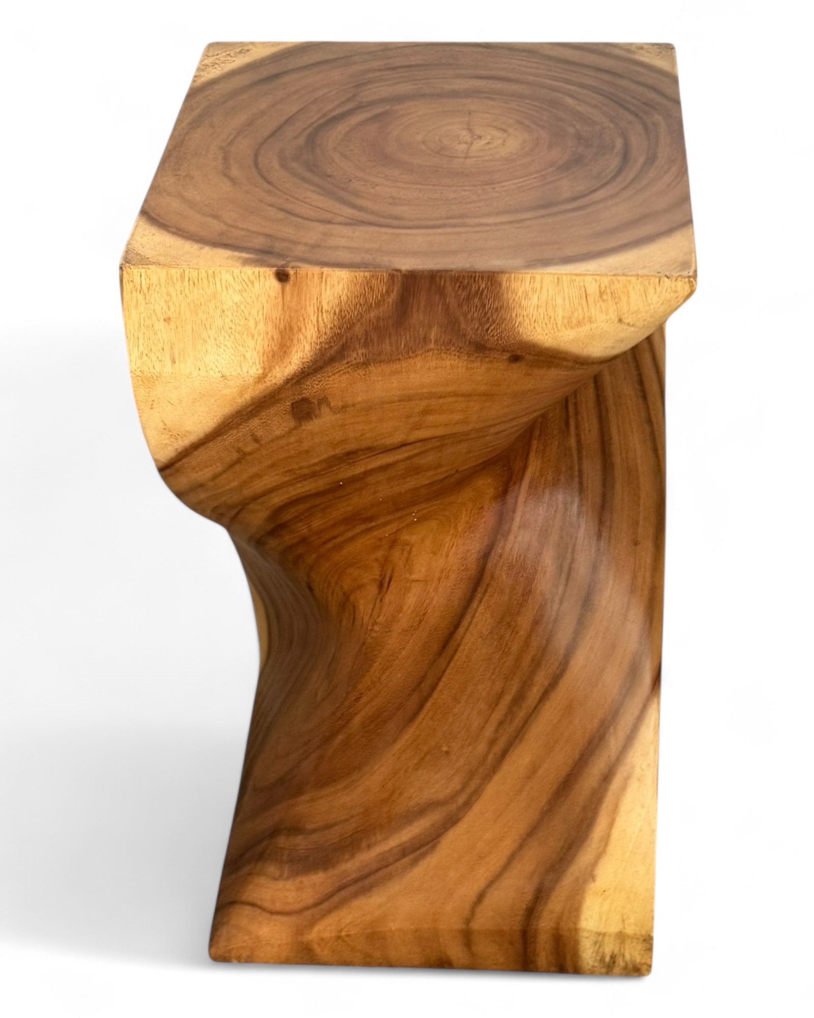 Holzhocker - Edler Beistelltisch Holz - Holz Hocker - Handgefertigter Beistelltisch aus Holz - 50x28x28cm - Garten-On.de