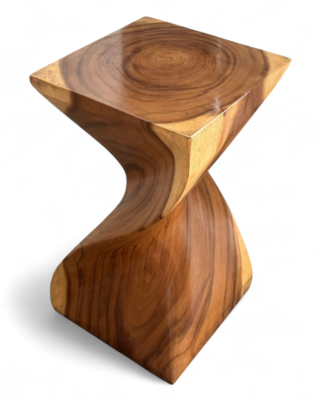 Holzhocker - Edler Beistelltisch Holz - Holz Hocker - Handgefertigter Beistelltisch aus Holz - 50x28x28cm - Garten-On.de