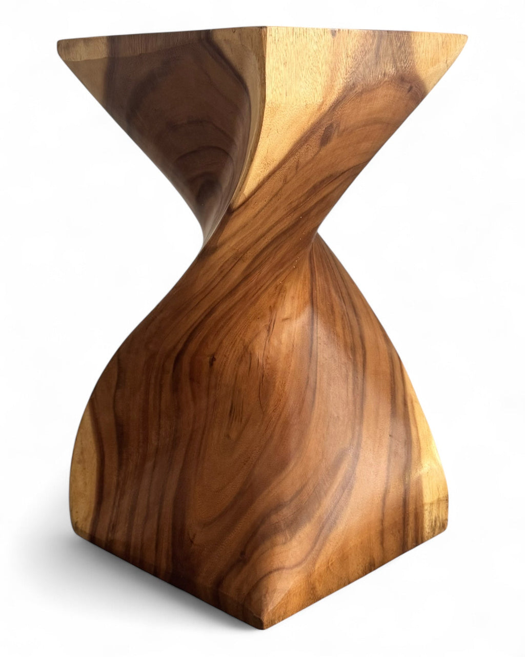 Holzhocker - Edler Beistelltisch Holz - Holz Hocker - Handgefertigter Beistelltisch aus Holz - 50x28x28cm - Garten-On.de