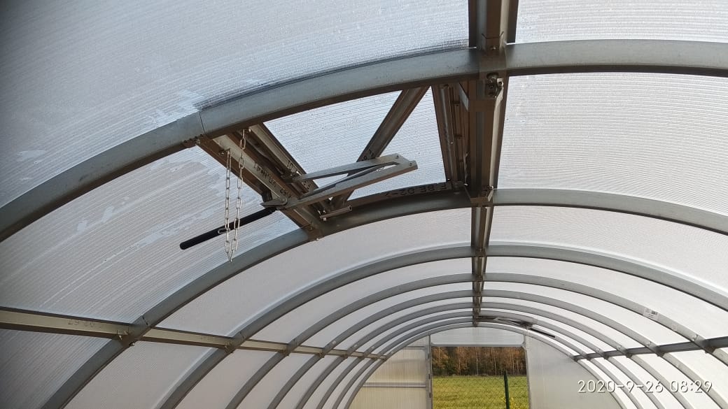 Dachfenster + Automatik für Gewächshaus GÄRTNER Nachrüstbare Belüftungsfenster, Erhöht die Luftzirkulation-Garten-On.de