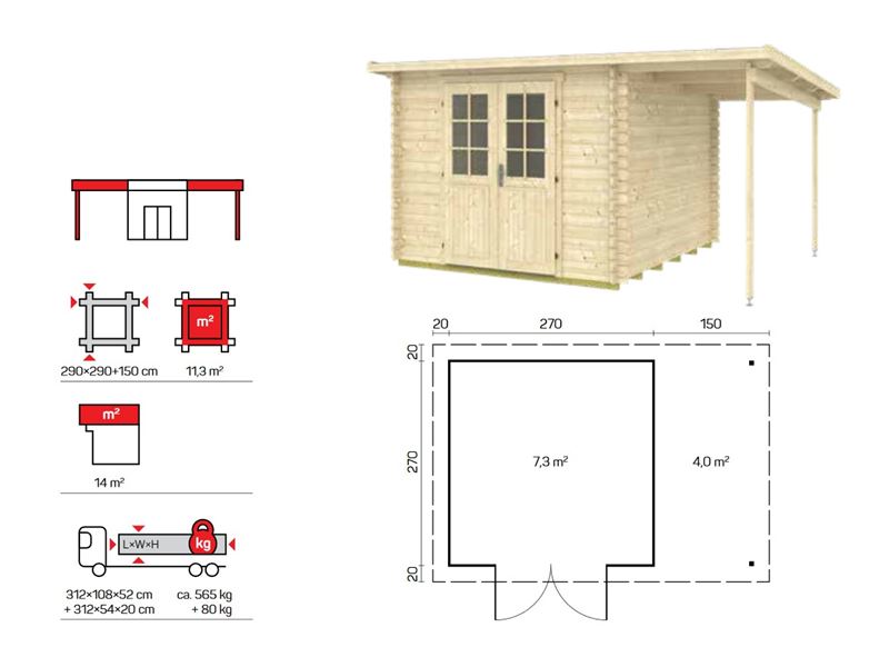 Aufbewahrunghaus aus Holz