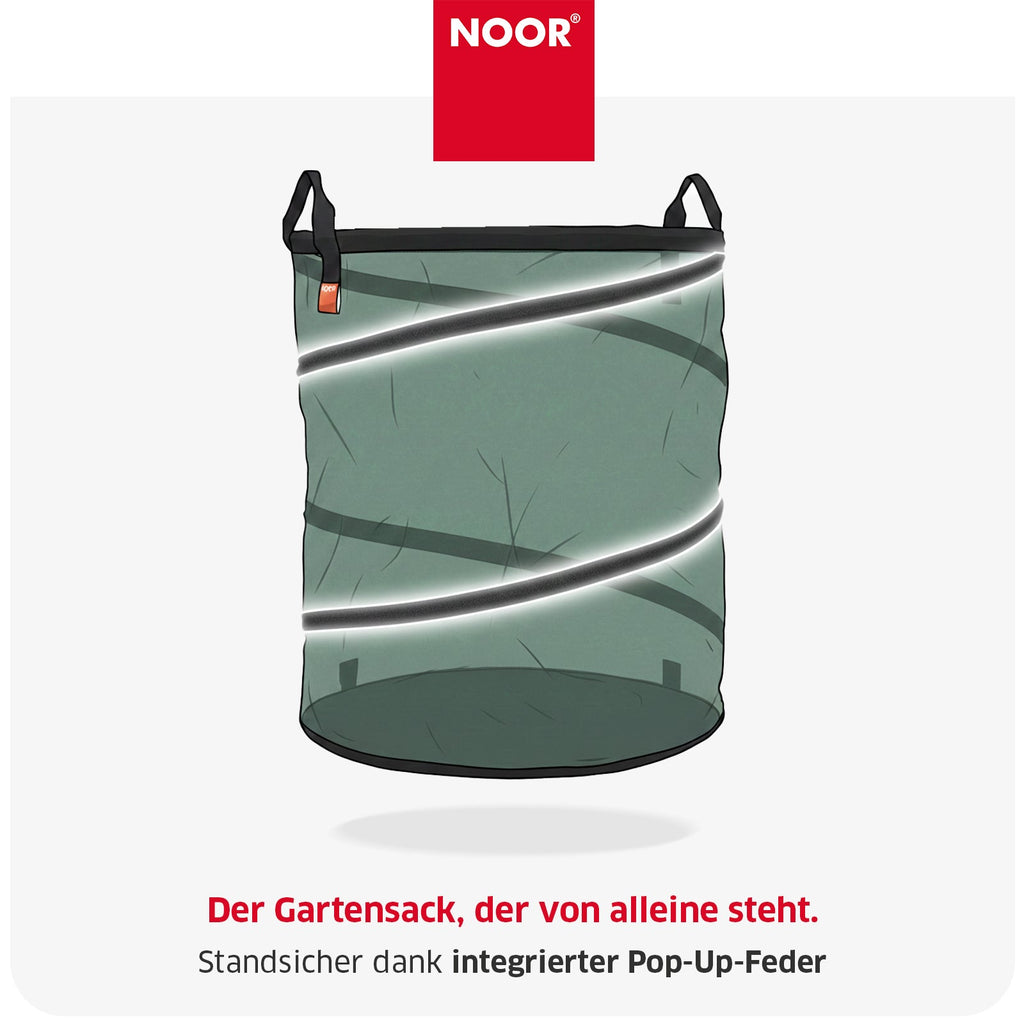 Gartensack Pop-Up - Stabilität durch Pop-up Feder - Garten-On.de