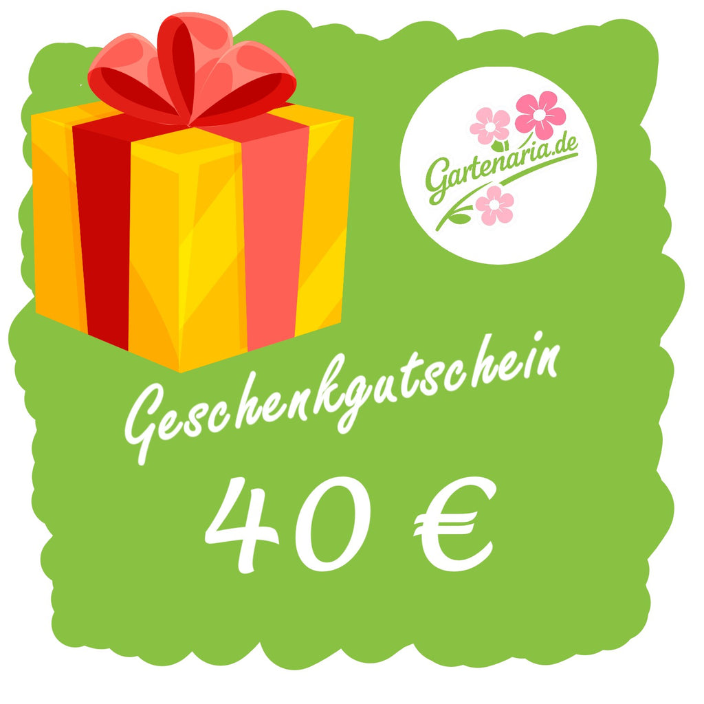 GARTENARIA.de GESCHENKGUTSCHEIN 40 € - Garten-On.de
