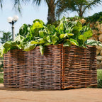 Hochbeet aus Weide - Inklusive Pflanztasche - Garten-On.de