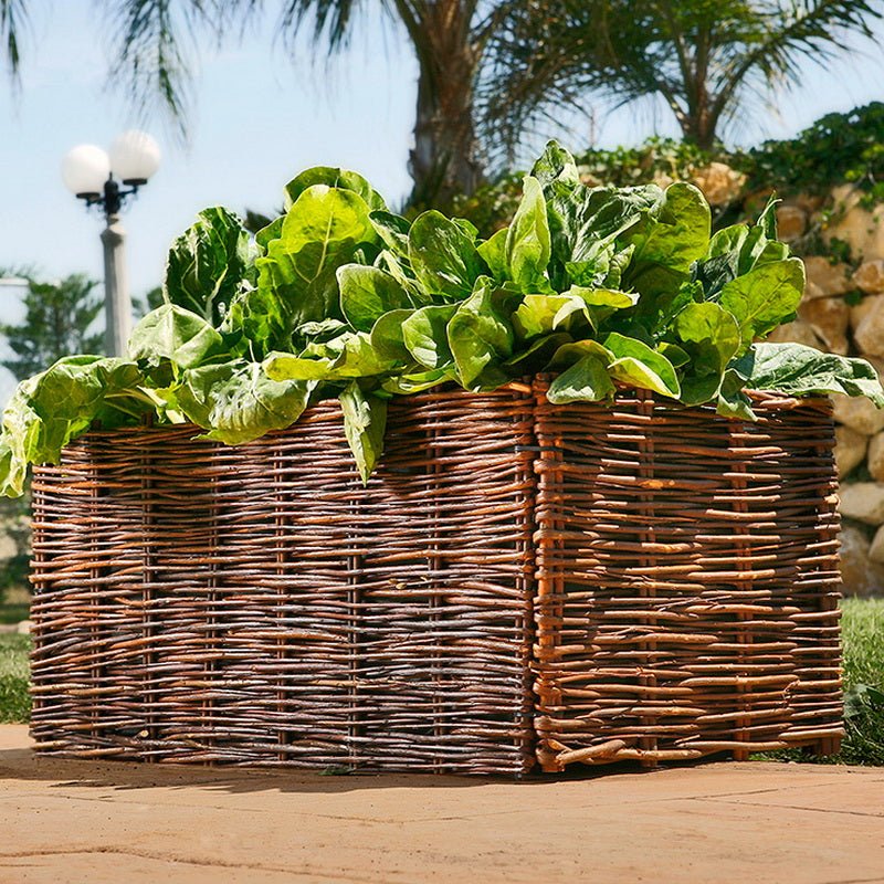 Hochbeet aus Weide - Inklusive Pflanztasche - Garten-On.de