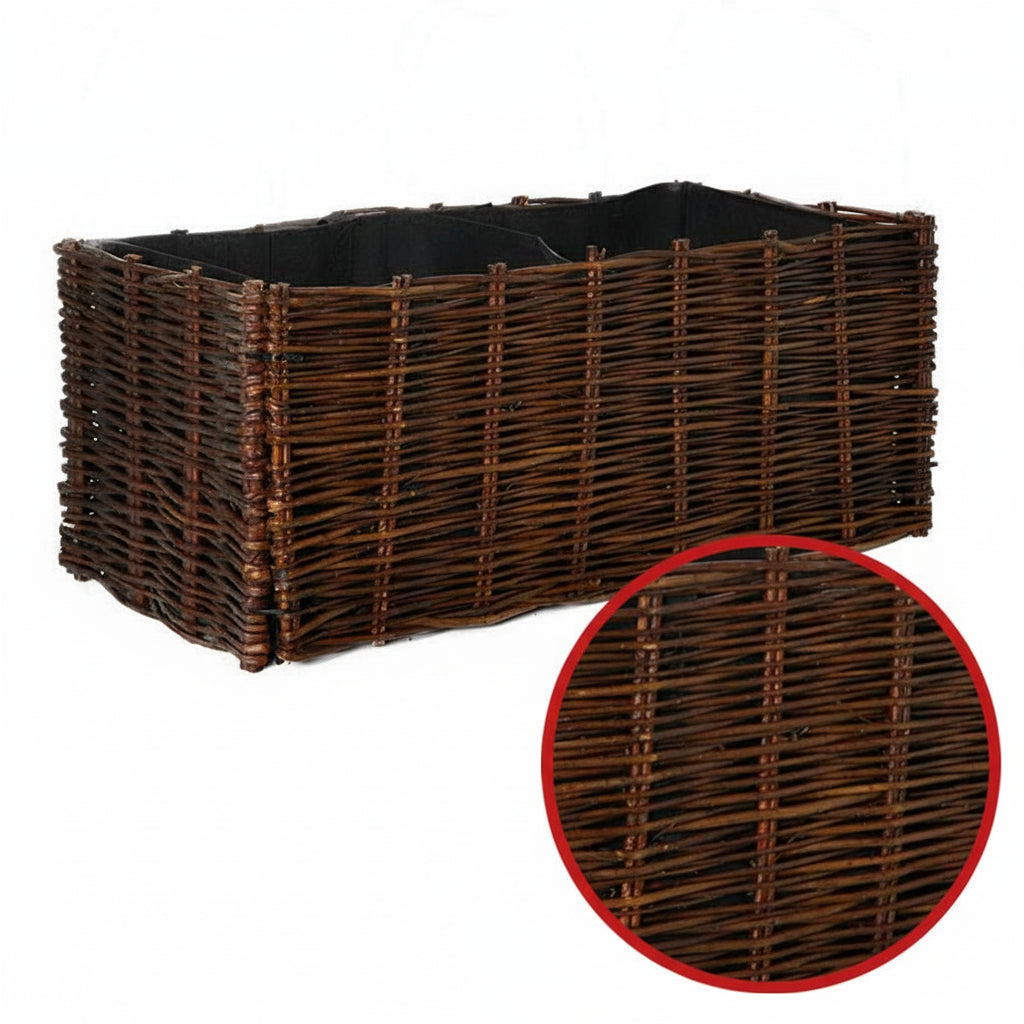 Hochbeet aus Weide - Inklusive Pflanztasche - Garten-On.de