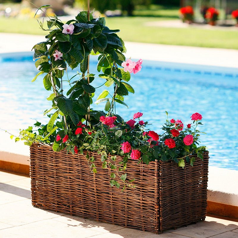 Hochbeet aus Weide - Inklusive Pflanztasche - Garten-On.de