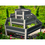 Mehrstufiges verzinktes Blumenbeet 140×140 cm