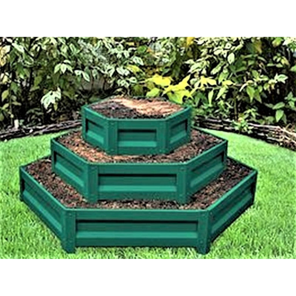 Mehrstufiges verzinktes Blumenbeet 140×140 cm