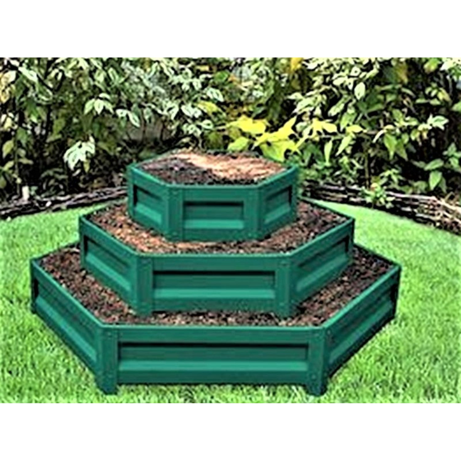 Mehrstufiges verzinktes Blumenbeet 140×140 cm