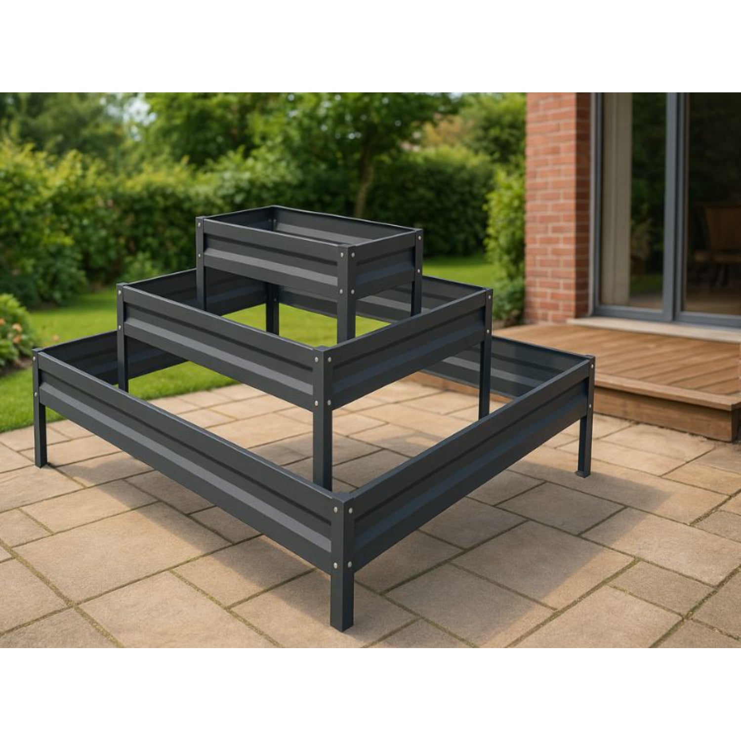 Mehrstufiges verzinktes Hochbeet 200×150 cm