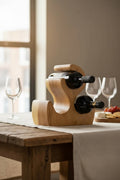 Weinregal Massiv - Küchen Wohnzimmer Deko Weinhalter - Handgefertigt Edel Hochwertig - Tannenform aus Suarholz - 30/50/70/100x27x18 cm - Garten-On.de