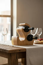 Weinregal Massiv - Küchen Wohnzimmer Deko Weinhalter - Handgefertigt Edel Hochwertig - Tannenform aus Suarholz - 30/50/70/100x27x18 cm - Garten-On.de