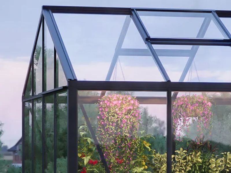 Glas-Gewächshaus Classic 310x310cm