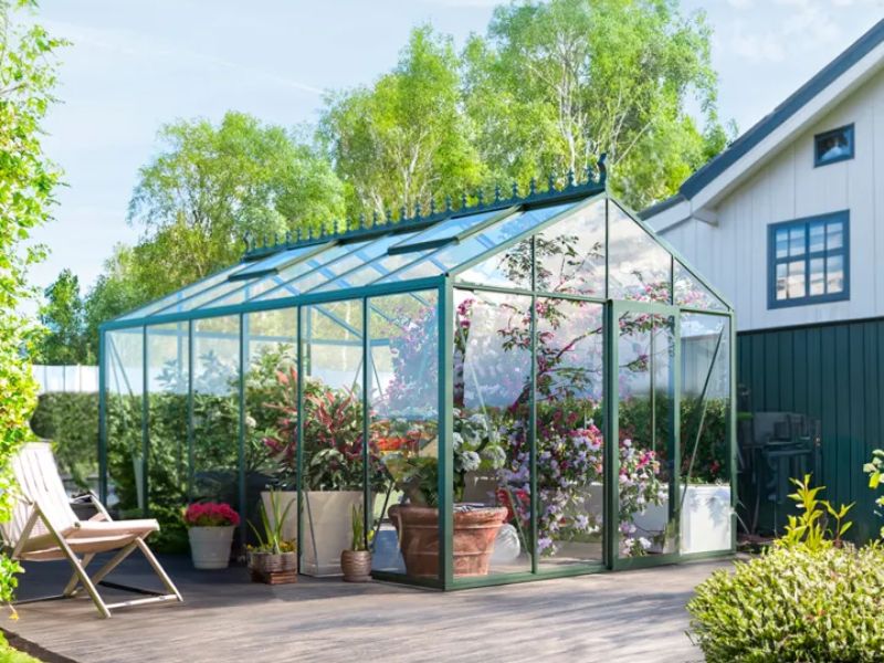 Glas-Gewächshaus Classic 235x388cm